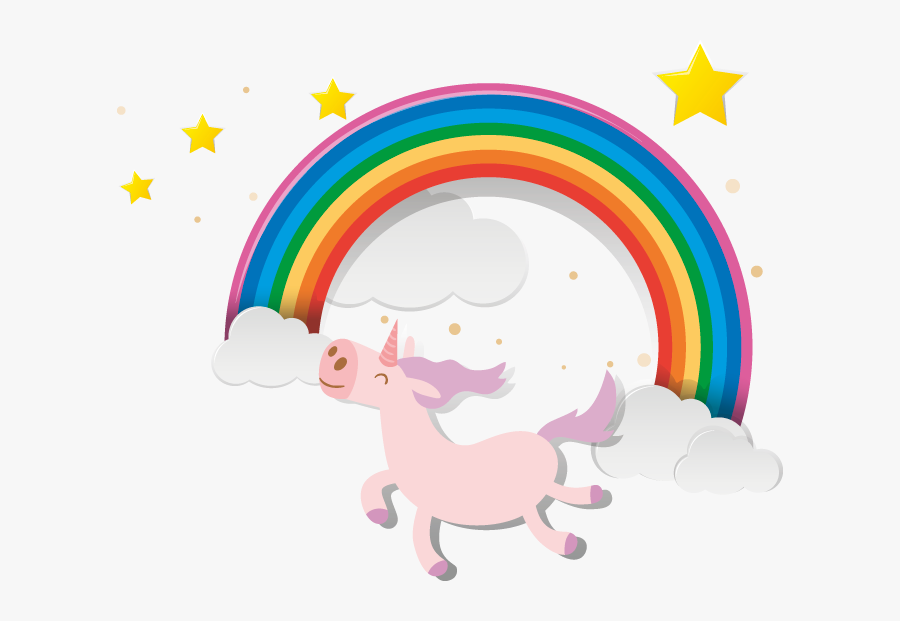 Transparent Cartoon Rainbow Png - Unicorn Rainbow Png, Transparent Clipart