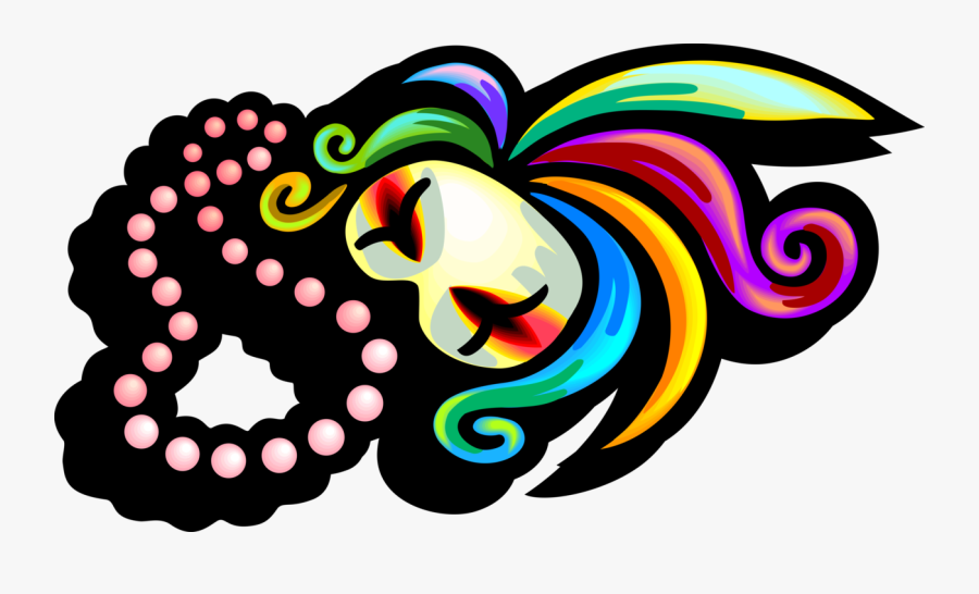 Vector Illustration Of New Orleans Mardi Gras, Shrove - Carnaval De Veracruz, Transparent Clipart