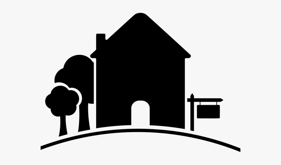 Renting House Cliparts - Building Clipart Black And White, Transparent Clipart