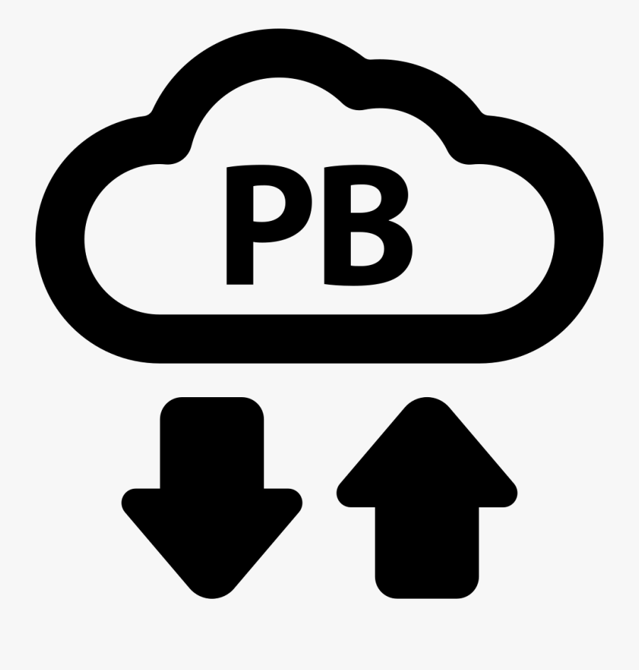 Pb Cloud With Up And Down Arrows - Pb Free Icon, Transparent Clipart