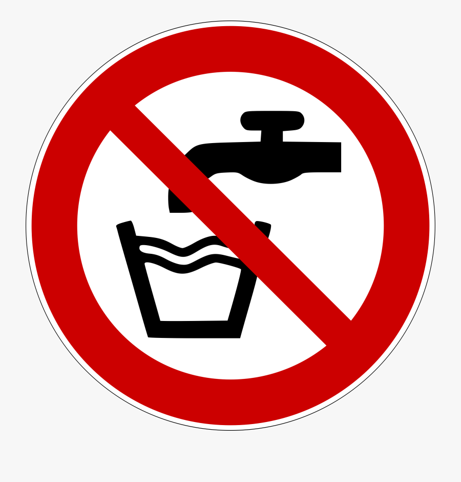 Cool Clipart Potable Water - Water Is Not Drinkable, Transparent Clipart