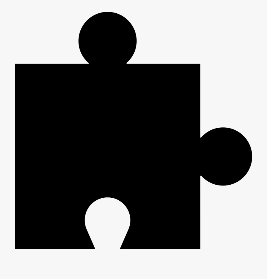 Puzzle Piece Icon Png - Black And White Puzzle Piece, Transparent Clipart