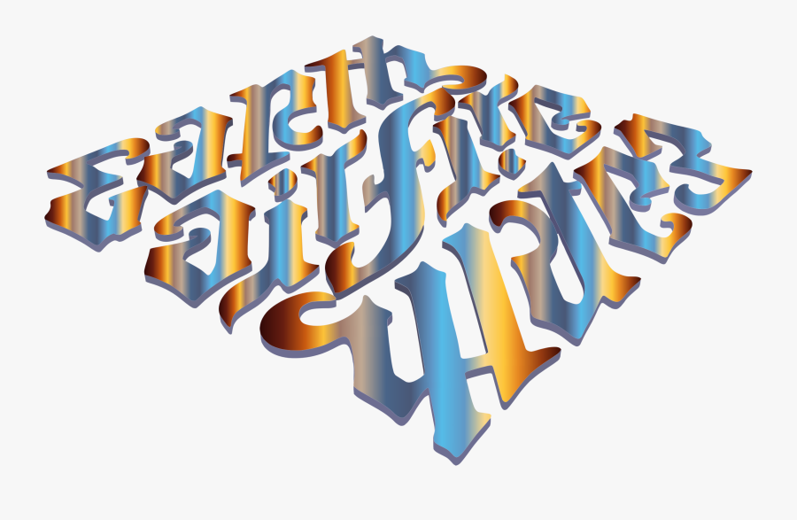 Earth Air Fire Water Ambigram 2 No Background Clip - Portable Network Graphics, Transparent Clipart