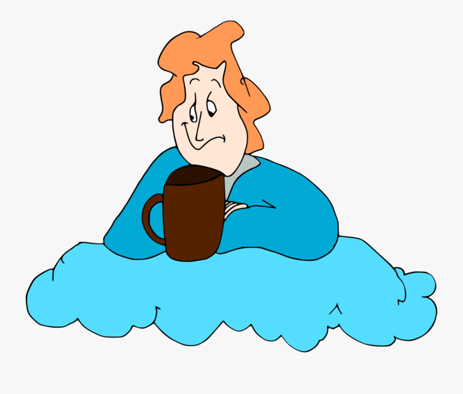 Cartoon,fictional Character,pleased - Clipart Kaffee Trinken Comic, Transparent Clipart