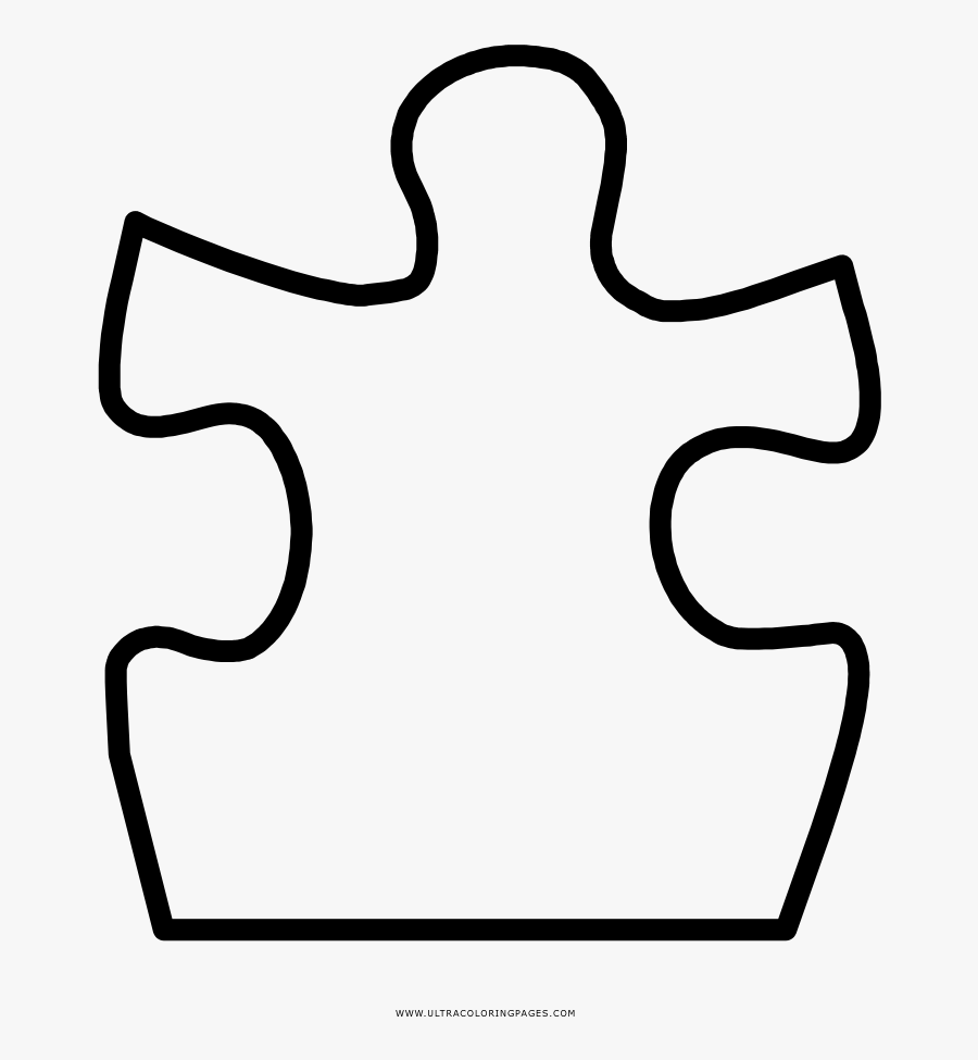 Puzzle Piece Coloring Page - Clip Art Transparent Puzzle Pieces, Transparent Clipart
