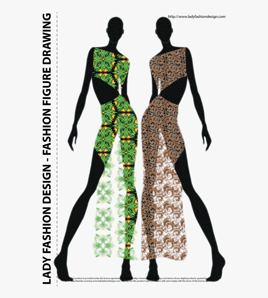 Clip Art Figure Drawing And Sketch - African Style Clothing Drawing, Transparent Clipart