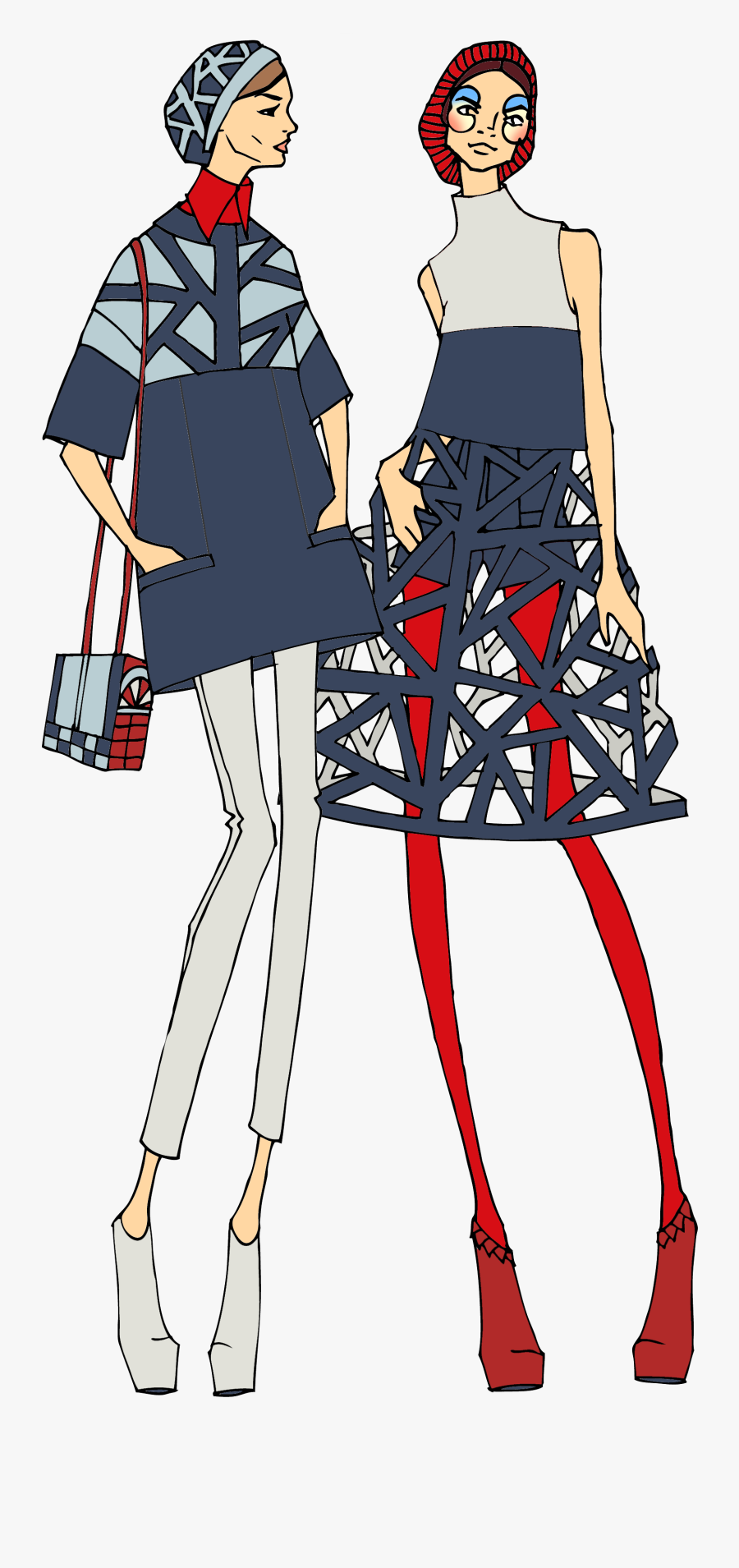 Olgako Fashionillustration Illustration Aquarelle - Cartoon, Transparent Clipart