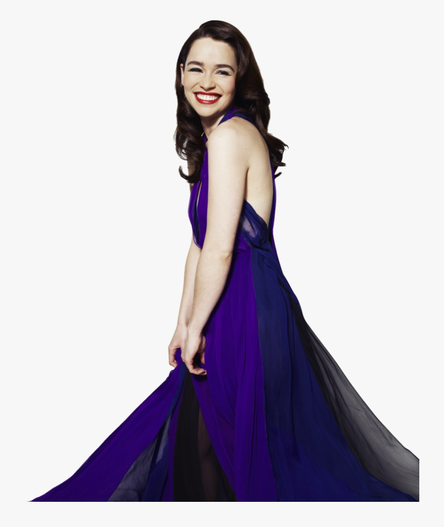 Dress,fashion Blue,purple,formal Shoot,haute Couture,cocktail - Emilia Clarke Wallpaper Phone, Transparent Clipart