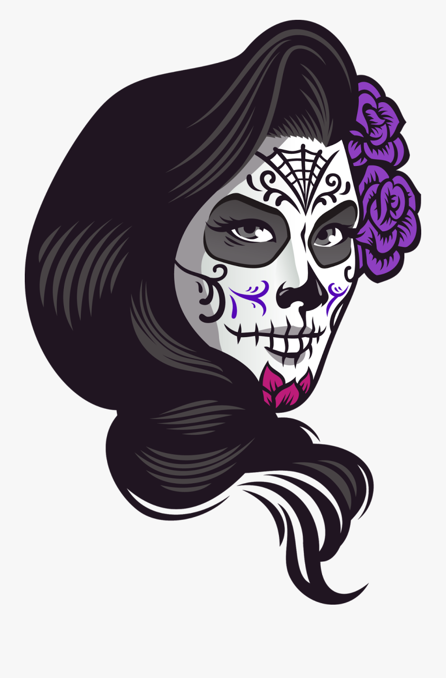 Transparent Dia De Los Muertos Clipart - Dia De Muertos Catrina Png, Transparent Clipart