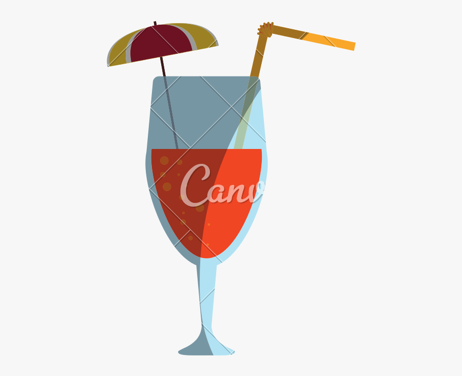 Clip Art Cocktail With Umbrella - Canva, Transparent Clipart