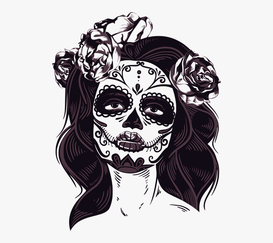 Cool Skull Drawing 12, Buy Clip Art - Catrina Png, Transparent Clipart