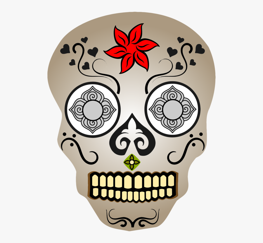 Transparent Day Of The Dead Clipart - Easy Sugar Skull, Transparent Clipart