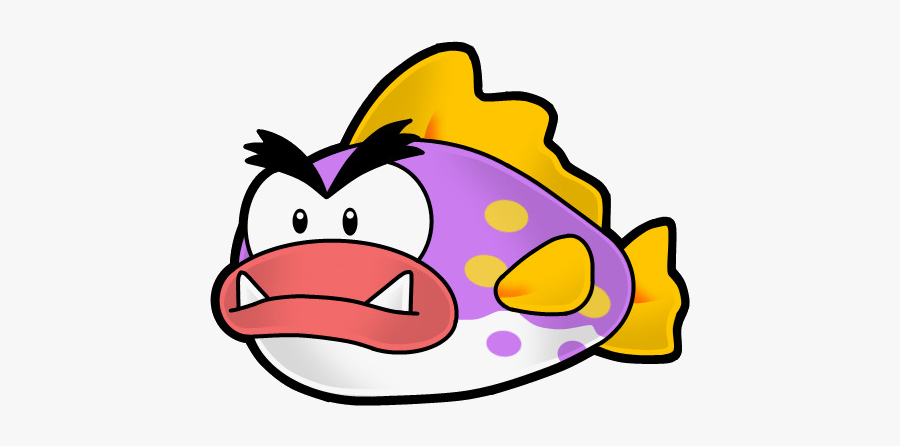 Mario Cheepskipper Clipart New Super Bros World Transparent - New Super Mario Bros Cheepskipper, Transparent Clipart