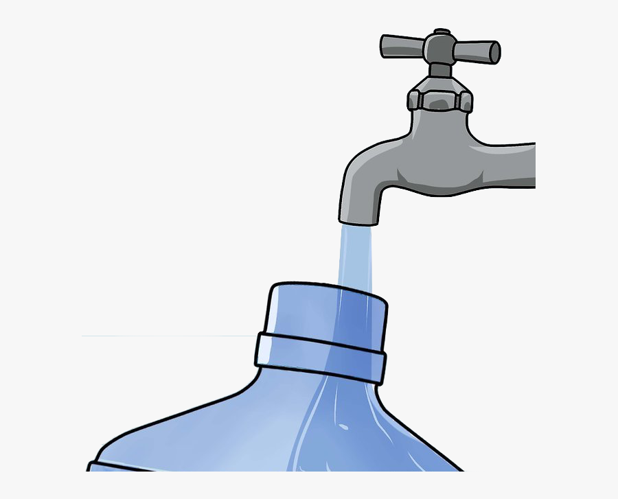Transparent Water Tap Clipart - Fill Jug With Water Clipart, Transparent Clipart