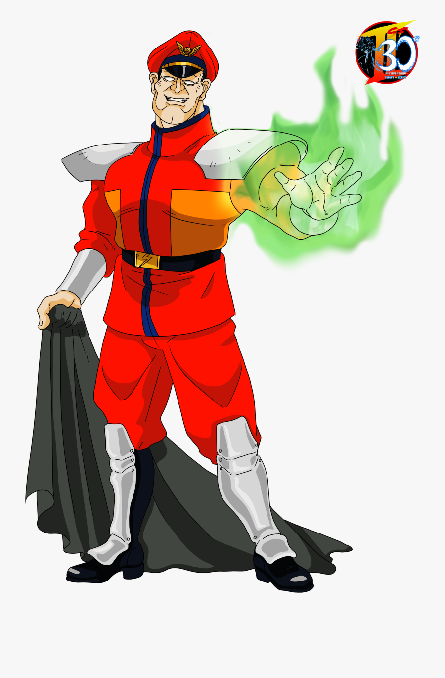 Our Street Fighter 30th Tribute Clipart , Png Download - Bison Street Fighter Line Art, Transparent Clipart