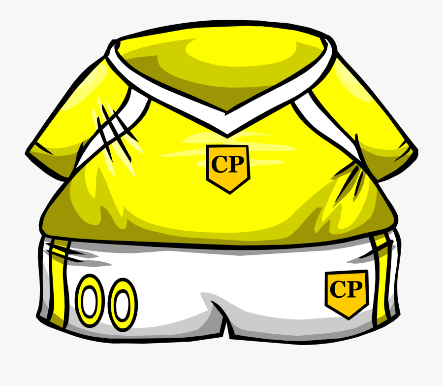 Yellow Soccer Jersey - Club Penguins Soccer Jersey, Transparent Clipart