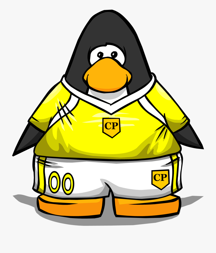 Yellow Soccer Jersey Pc - Penguin With A Horn, Transparent Clipart