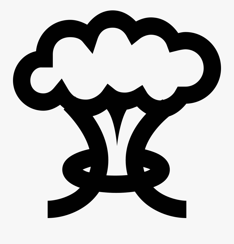Transparent Explosion Icon Png - Mushroom Cloud Vector Png, Transparent Clipart