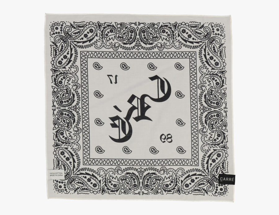 Transparent Black Bandana Png - Bandana Clipart Black And White, Transparent Clipart