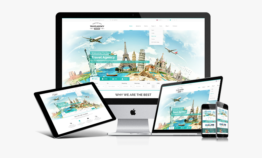 Clip Art Agency Bootstrap - Travel Agency Bootstrap Theme, Transparent Clipart