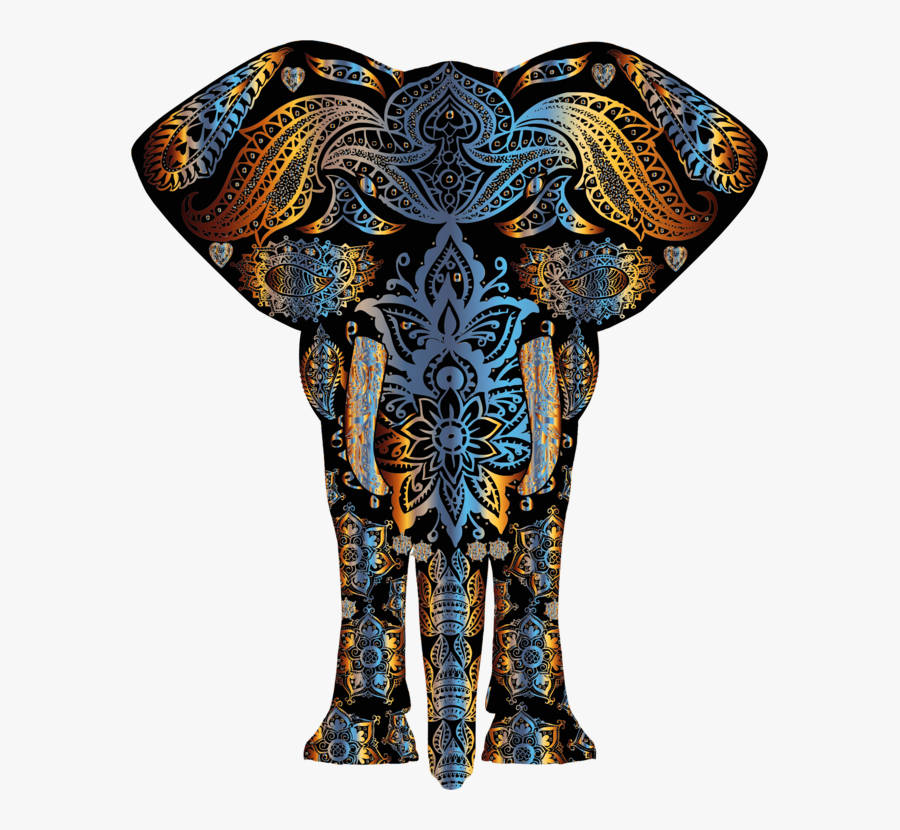 Visual Arts,artifact,elephants And Mammoths - India Designs On Elephants, Transparent Clipart