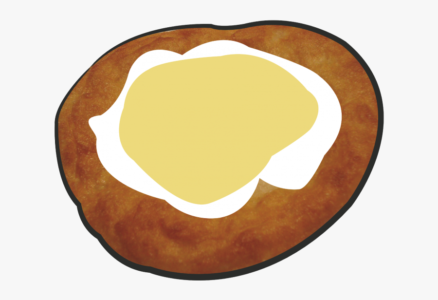 Lángos Is A Deep-fried Dough Served With Garlic, Sour - Lángos Clipart, Transparent Clipart