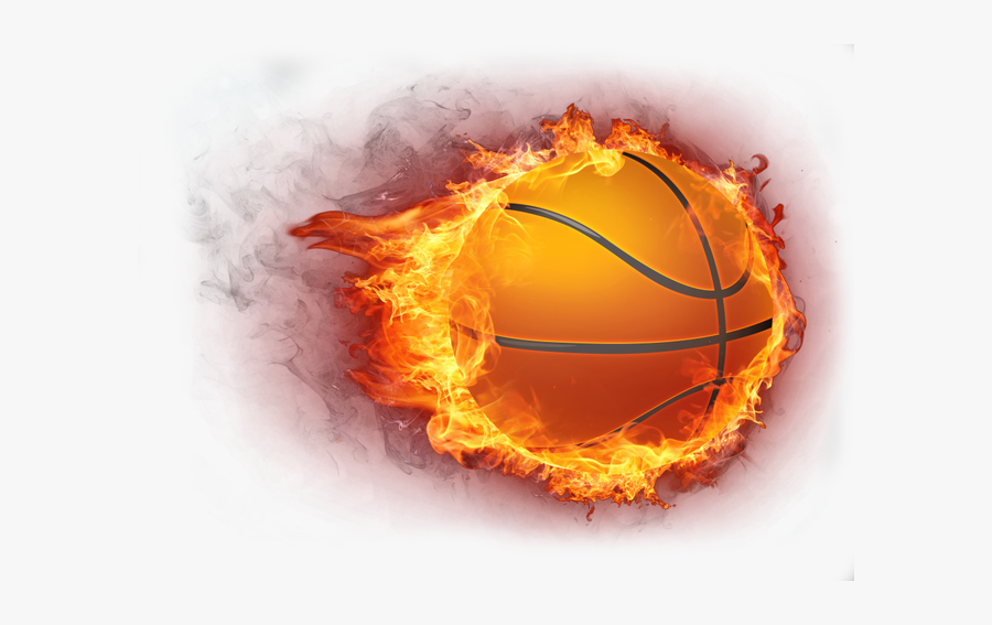 Basketball Fire Icon - Basketball Ball On Fire, Transparent Clipart