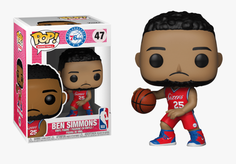 Ben Simmons Philadelphia 76ers Pop Vinyl Figure - Ben Simmons Pop, Transparent Clipart