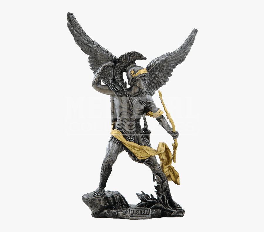 Archangel Uriel Statue Wu - Statue Of Angel Uriel, Transparent Clipart