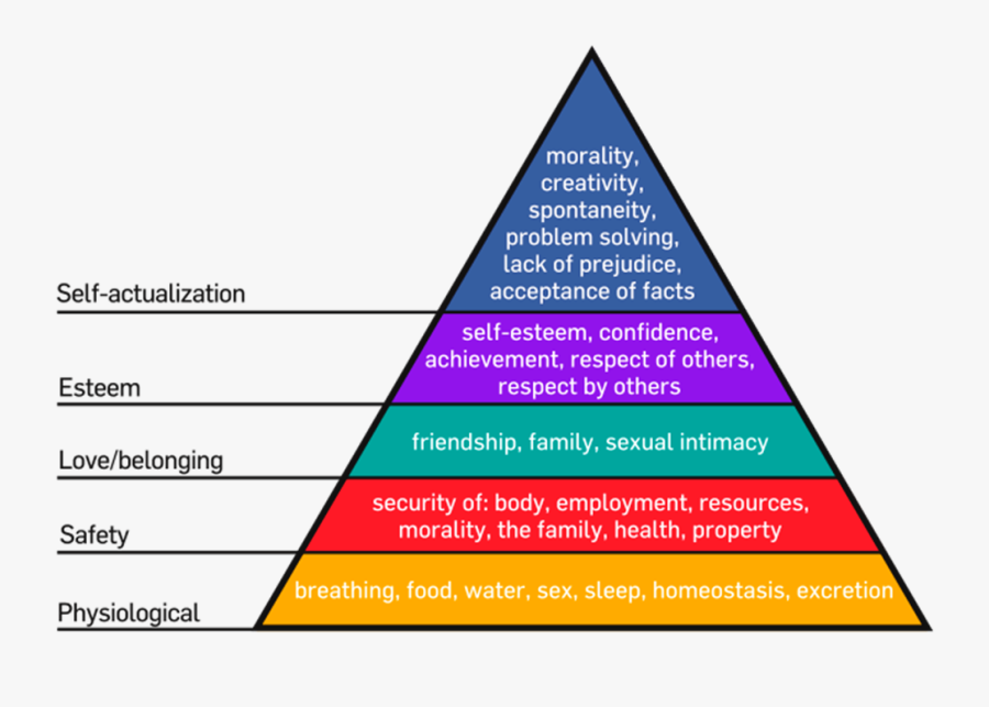 Maslow"s Pyramid Of Needs - Maslow's Hierarchy Of Needs Activity, Transparent Clipart