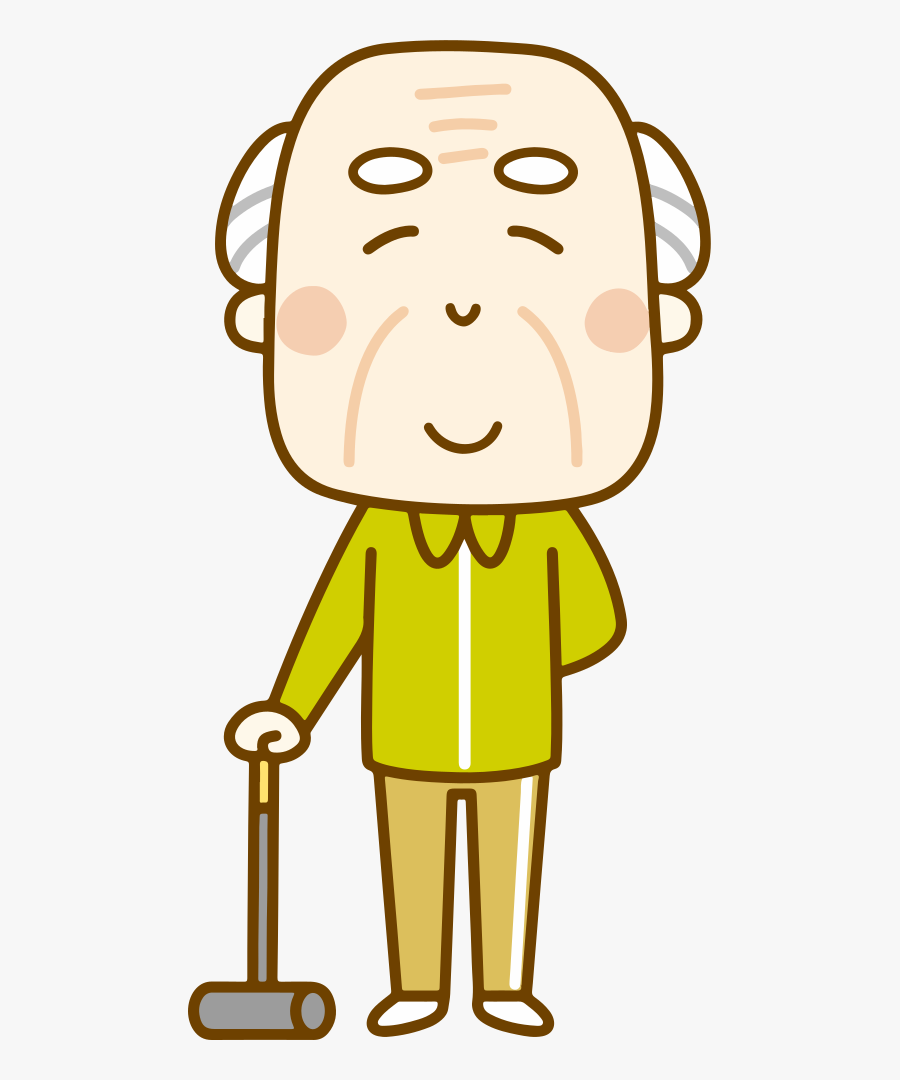 Male Croquet Player - Happy Old Man Clipart, Transparent Clipart