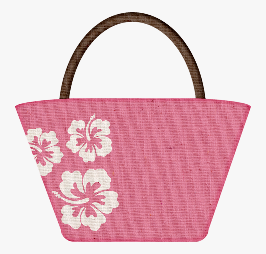 Clip Art Pink Beach Bag, Transparent Clipart