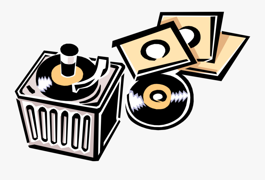 Vector Records Vintage Record, Transparent Clipart