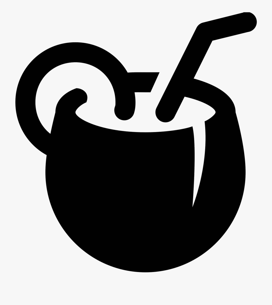 Transparent Coconut Clipart - Png Cocktail Icon, Transparent Clipart