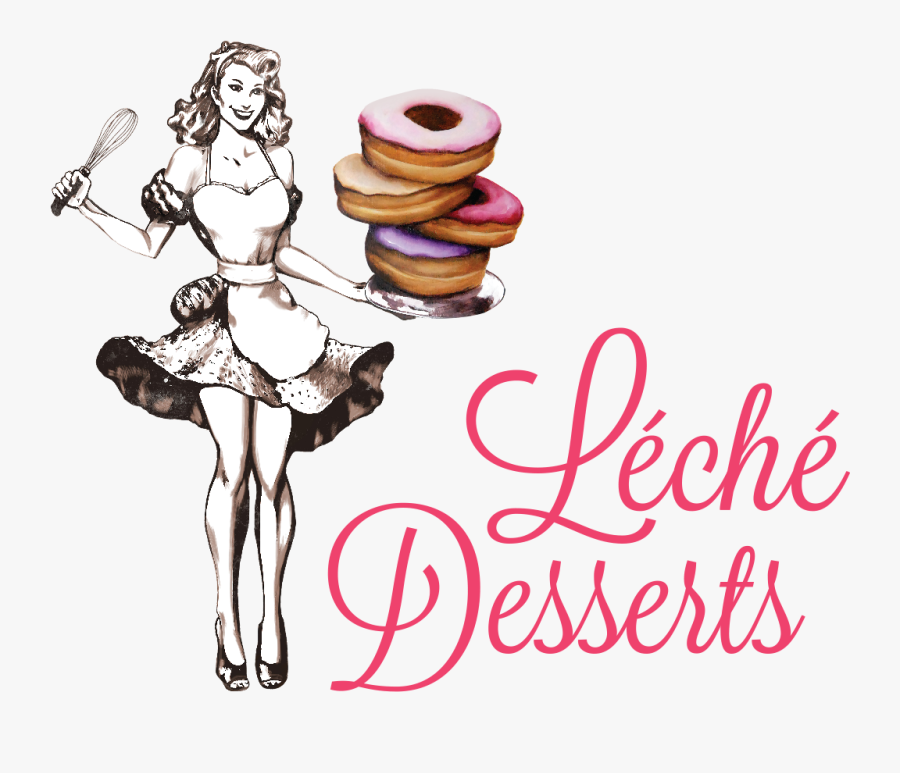 Transparent Cartoon Donut Png - Leche Desserts Logo, Transparent Clipart
