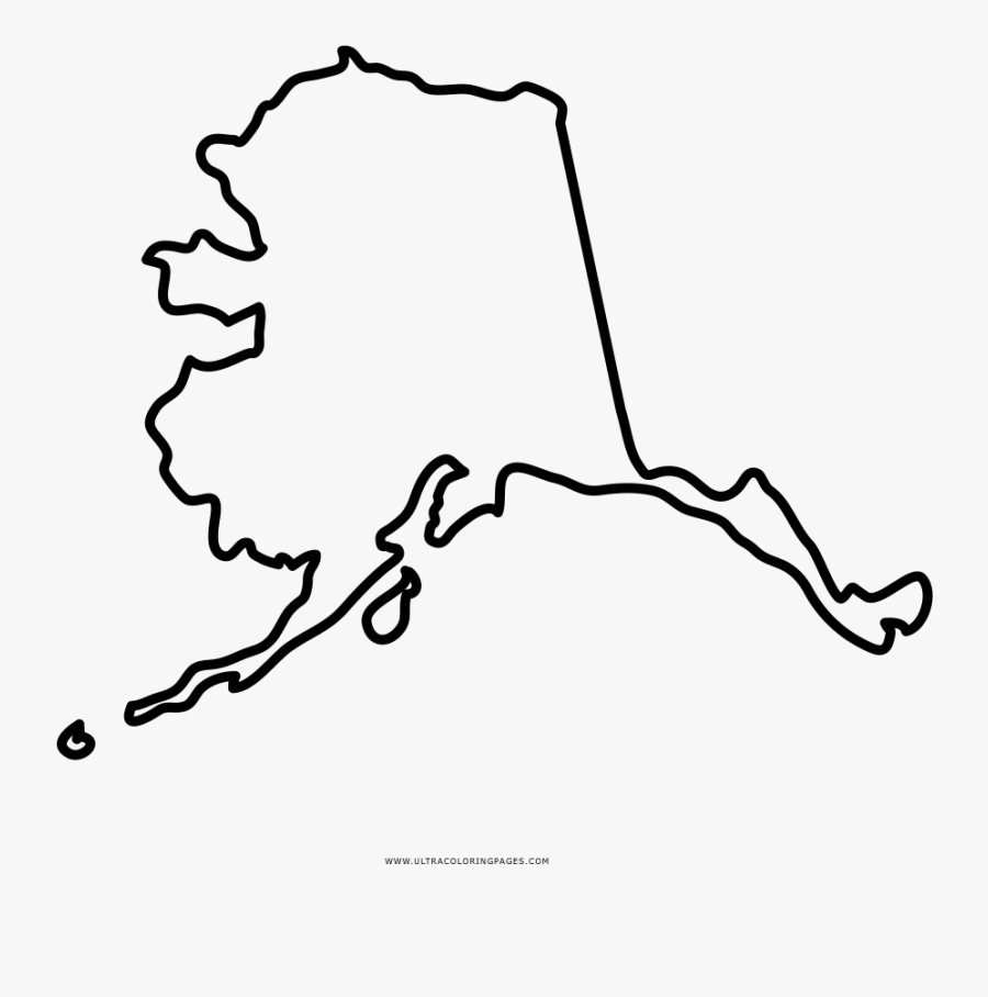 Alaska Coloring Pages With Page Ultra - Alaska State Outline, Transparent Clipart