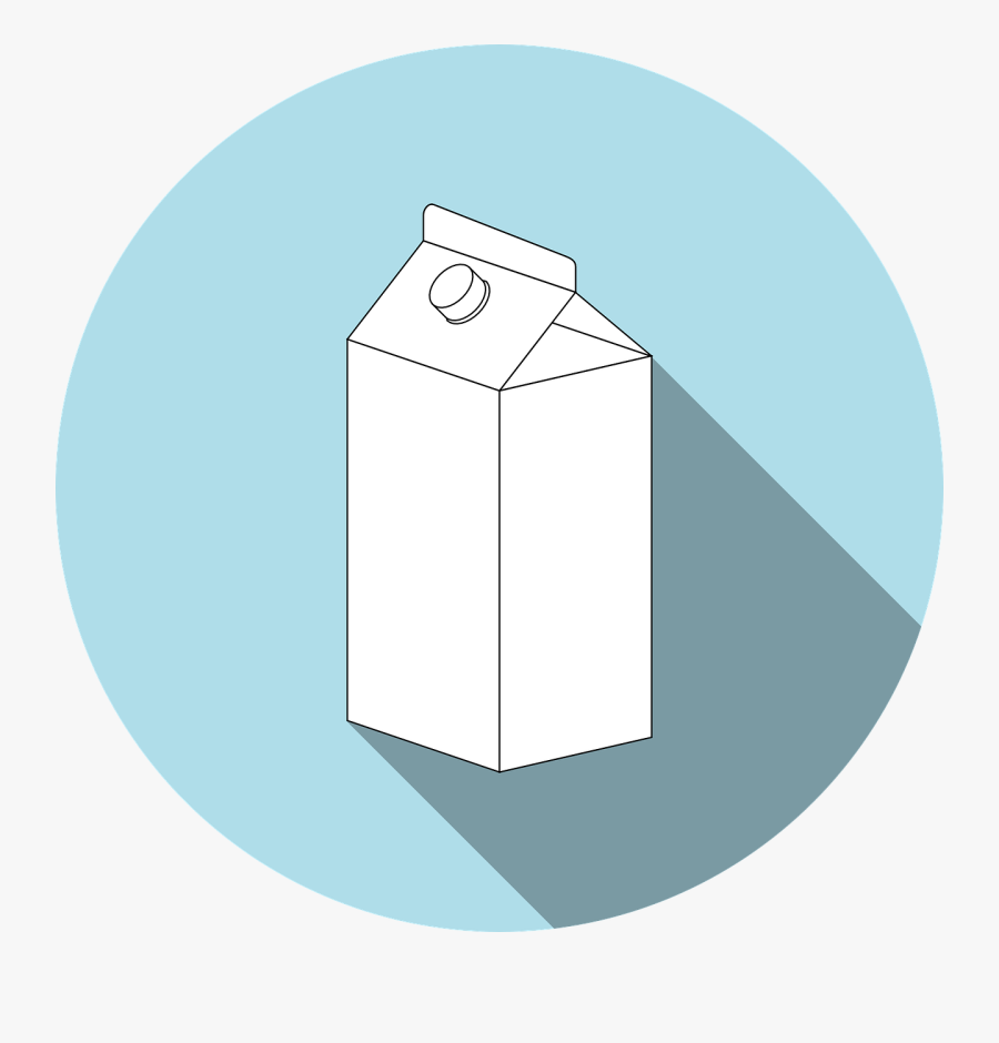 Milk Carton Graphic - Circle, Transparent Clipart