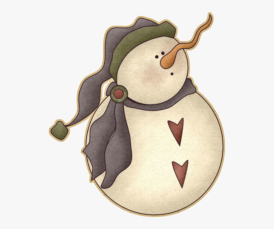 Snowman Png And Natal - Primitive Snowman Clipart, Transparent Clipart