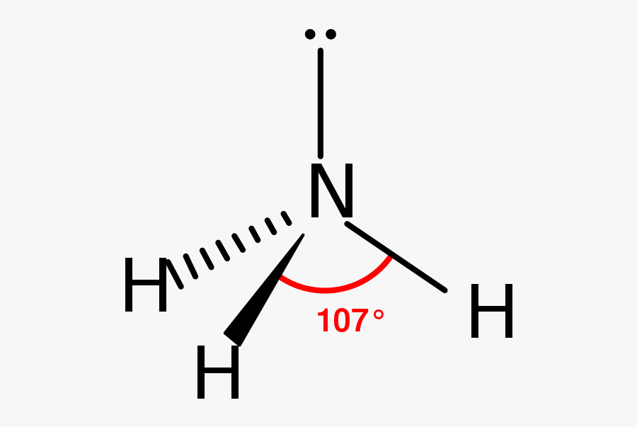 Ammonia Lone Electron Pair - Shape Of Nh3 Molecule, Transparent Clipart