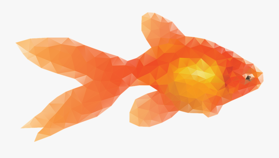 My Image - Low Poly Goldfish, Transparent Clipart