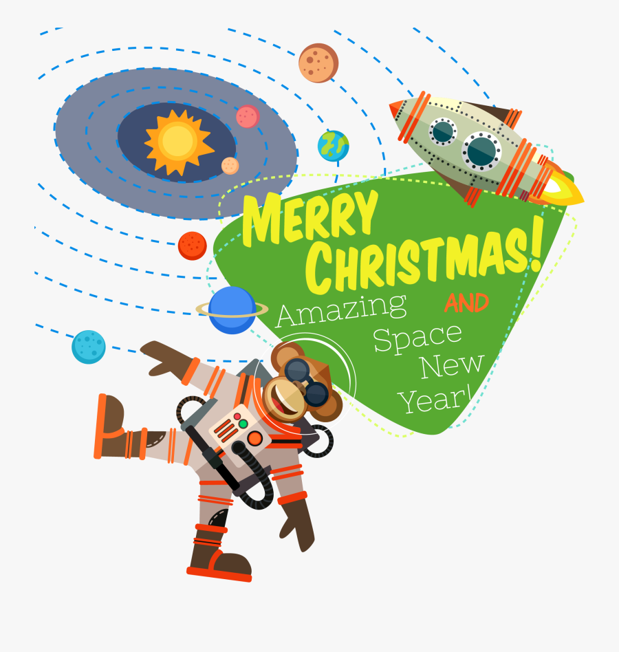 Pl Clipart Clipart Kindergarten - Feliz Navidad En El Espacio, Transparent Clipart