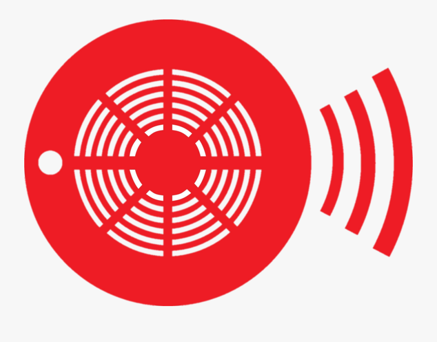 Test Your Smoke Alarms Monthly - Smoke Alarm Icon Red, Transparent Clipart