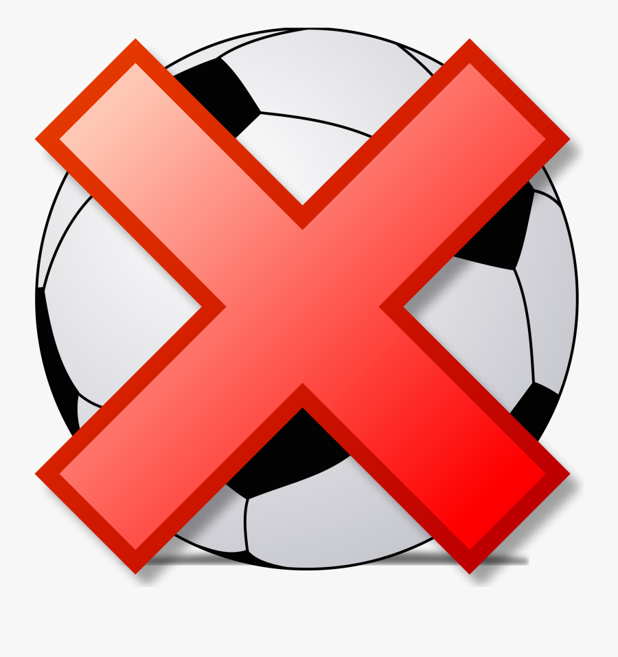Cancel Png Clipart , Png Download - Soccer Ball Crossed Out, Transparent Clipart