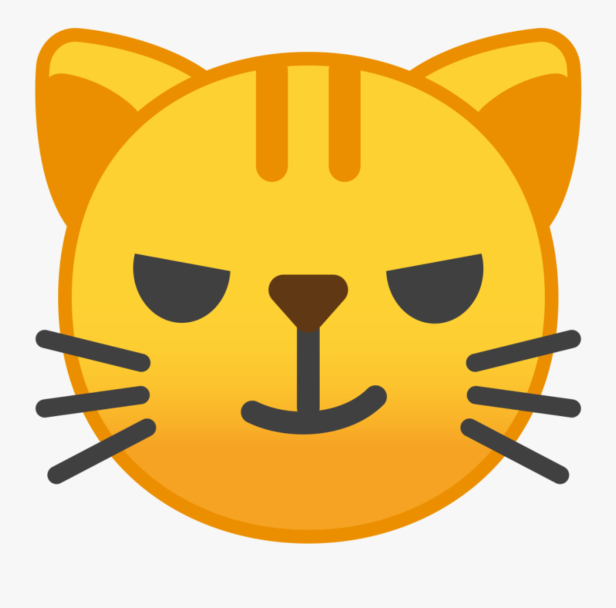 Cat Nose Png -cat Face With Wry Smile Icon - Cat Emoji Sad, Transparent Clipart
