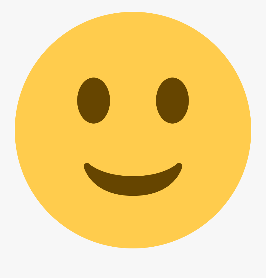Slight Smile Emoji, Transparent Clipart