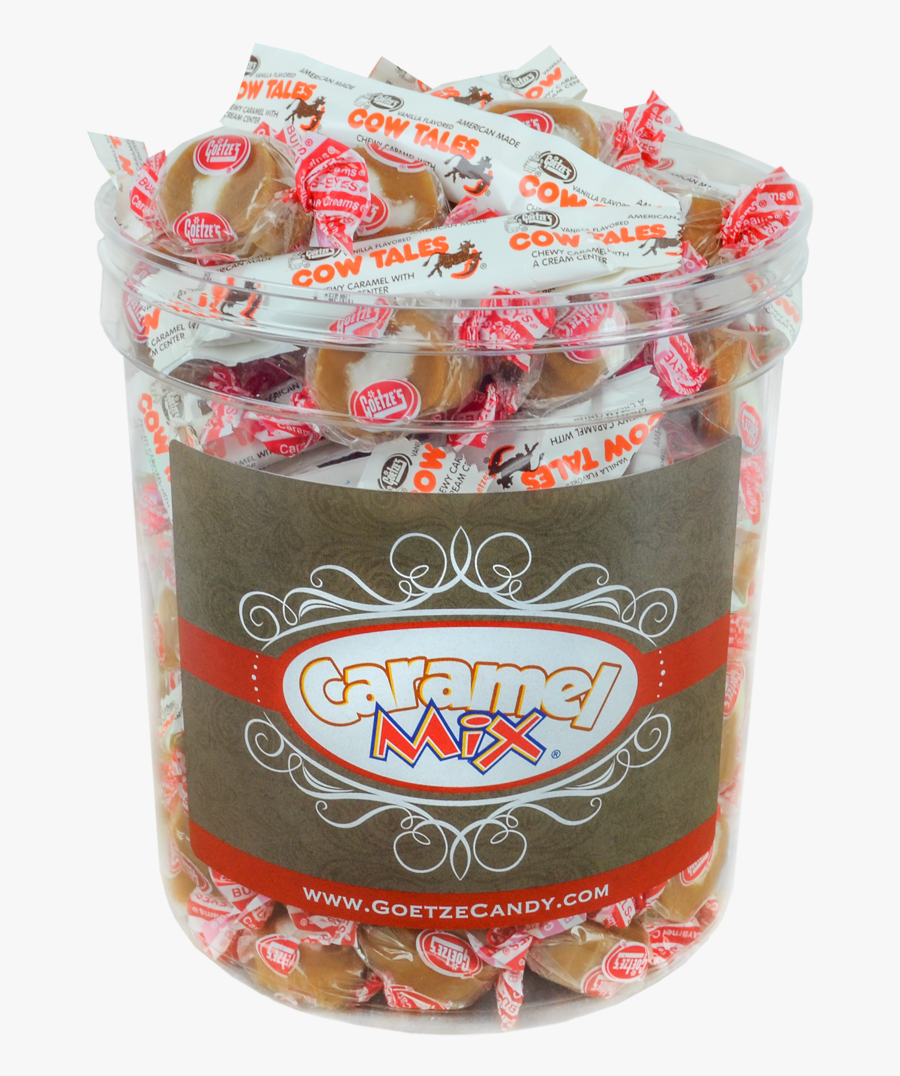 Party Tub Caramel Creams Mini Cow Tales - Cowtail Candy, Transparent Clipart