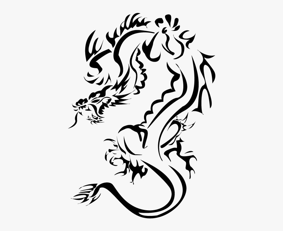 Helix Tribal Eastern Knucker Vector By Katlyon On Clipart - Tribal Eastern Dragon, Transparent Clipart