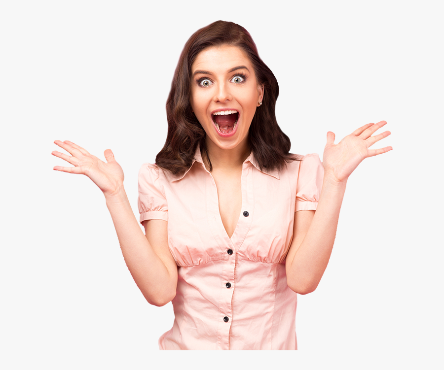 Happy Surprised Woman - Happy Woman Png, Transparent Clipart