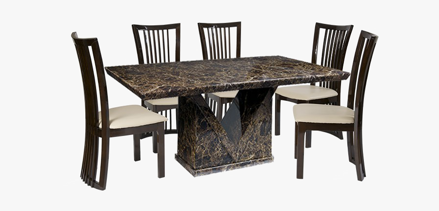 Dining Set Transparent Background - Marble Dining Table 6 Seater, Transparent Clipart