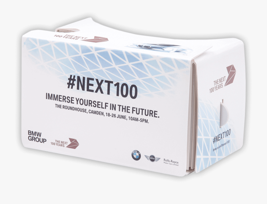 0 Adjustable Lenses Branded Vr Cardboard Front View - Free Cardboard Vr Mockup, Transparent Clipart